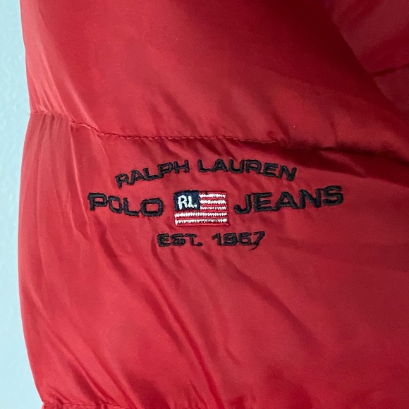 Polo Ralph Lauren Red Puffer Down Jacket ( size S ) - Picture 8 of 11